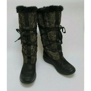 Timberland Womens Mid-Calf Boots, BlackGold Sz 7M